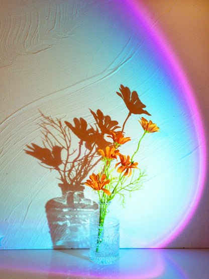 Sunset Lamp Projector LED Ambient Night Light with Adjustable Stand for Bedroom, Living Room Decor, Photography, and TikTok Live