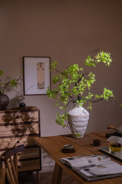 Artificial Green Plants To Welcome Guests Pine Maple Leaves Fake Flower New Chinese Style Simulated  Bonsai Flower Decorations