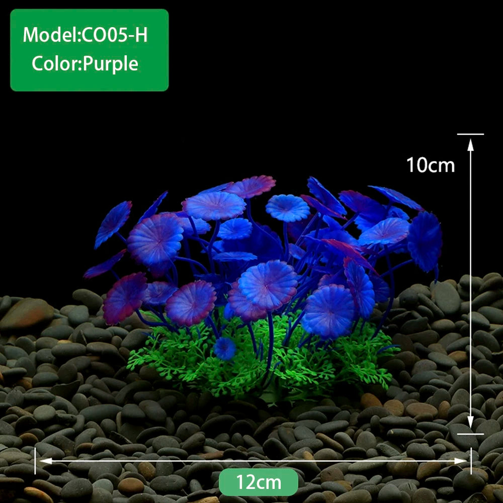 Artificial Underwater Plastic Plants Aquarium Fish Tank Aquatic Fake Shrub Green Weeds Water Grass Viewing Simulation Decoration