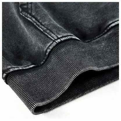 2026 Hip Hop Oversized Hoodie Sweatshirt Men Streetwear Eyes World Graphic Washed Black Hooded Pullover Cotton Hipster