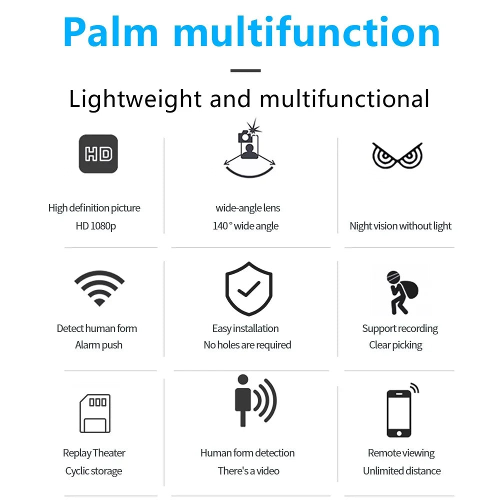 New X5Mini Night Vision 1080P Wireless Surveillance Camera Lightweight Clear Portable Motion Detection Premium Quality