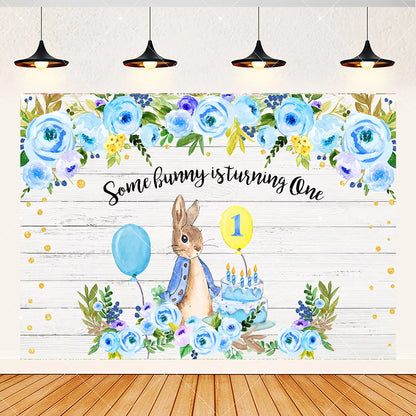 Spring Rabbit Background Kids Birthday Party Baby Shower Decor Rabbit Peter and His Animal Friends Vegetable Garden Photo Props