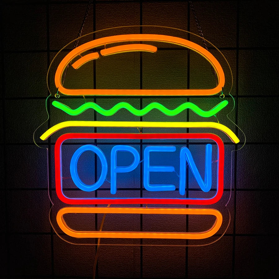 Gourmet Led Neon Sign, Used For Wall Business Decor, Usb Powered, Restaurant, Fast Food Restaurant, Shop Window Wall Lamp.