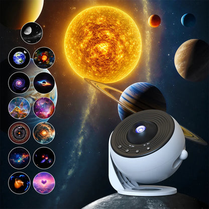 Galaxy Projector Lamp Pro Version 13-In-1 Film Sheet Larger Projection Area Suitable for Gifts