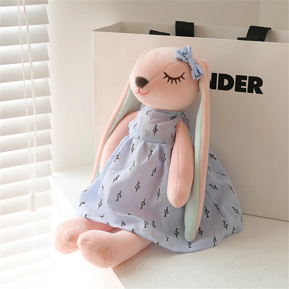 34/45/55cm Plush Rabbit Doll Cute Cartoon Plushies Throw Pillow Bunny Rabbit Stuffed Animal Toy for Baby