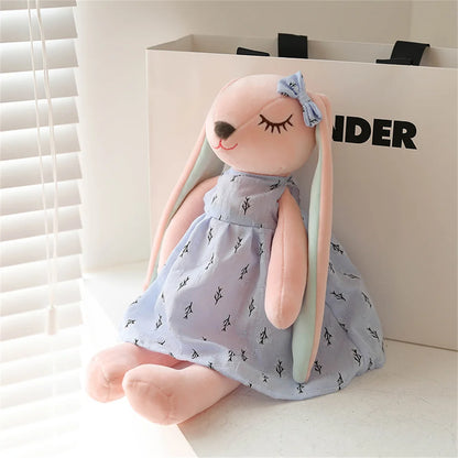 34/45/55cm Plush Rabbit Doll Cute Cartoon Plushies Throw Pillow Bunny Rabbit Stuffed Animal Toy for Baby