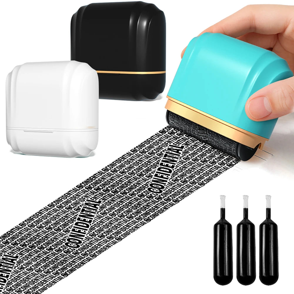 Wide-sized identity privacy roller seal, specifically designed for blocking confidential addresses and protecting privacy