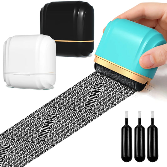Wide-sized identity privacy roller seal, specifically designed for blocking confidential addresses and protecting privacy