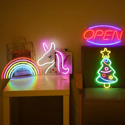 LED Neon Signs Acrylic Custom Neon Sign Kids Name Birthday Logo Personalized Family Home Wedding Wall Decor LED Lights Gifts