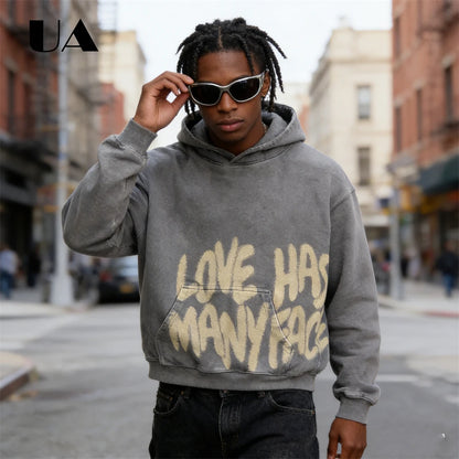 UA All We Need is Love New Hoodies for Men S-4XL Casual Street Wear Spring Autumn New Chic Outfit Hoodies Pullover