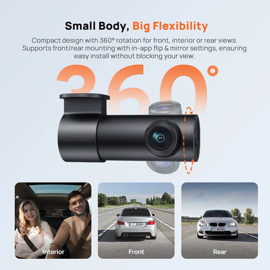 70mai Dash Cam M310 Plus 2K 1440P 143°FOV F1.55 Smart Voice Control 24H Parking Guard Night Vision 70mai M310 Plus 2K Car DVR