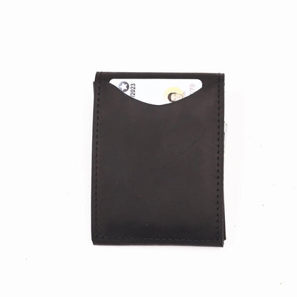 Genuine Leather Wallet For Men Male Real Cowhide Short Slim Minimalist Men's Cash Wallet Credit Card Holder With Flap Closure