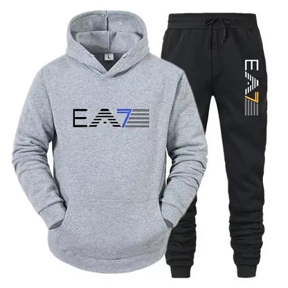 Men's Tracksuit Set: Stylish, Comfortable, and Casual - Autumn/Winter Men's Sportswear Set with Jacket and Pants (Two-Piece Set)