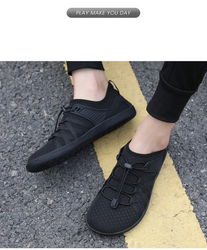 New Minimalist Shoes for Men Wide Toe Barefoot Casual Sneakers Women Mesh Breathable Unisex Sneakers Lightweight Walking Shoes