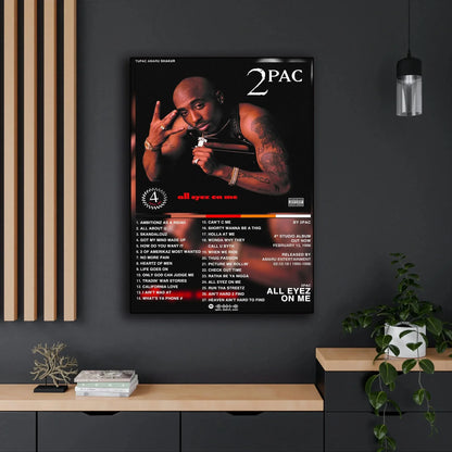 Canvas Painting Wall Art Music Album Cover Aesthetic Pictures Pop Hip Hop Rapper Tupac Posters For Room Modern Home Decor