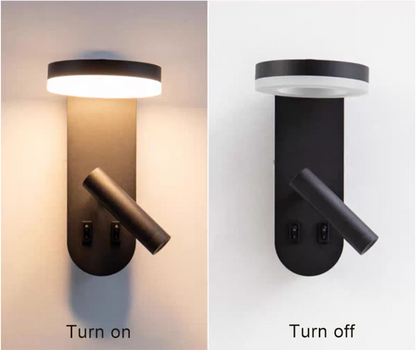 Nordic 12W LED Wall Light With USB Fast Charging  Modern Free Rotation Angle Wall Sconces for Bedroom Living Room Bedside