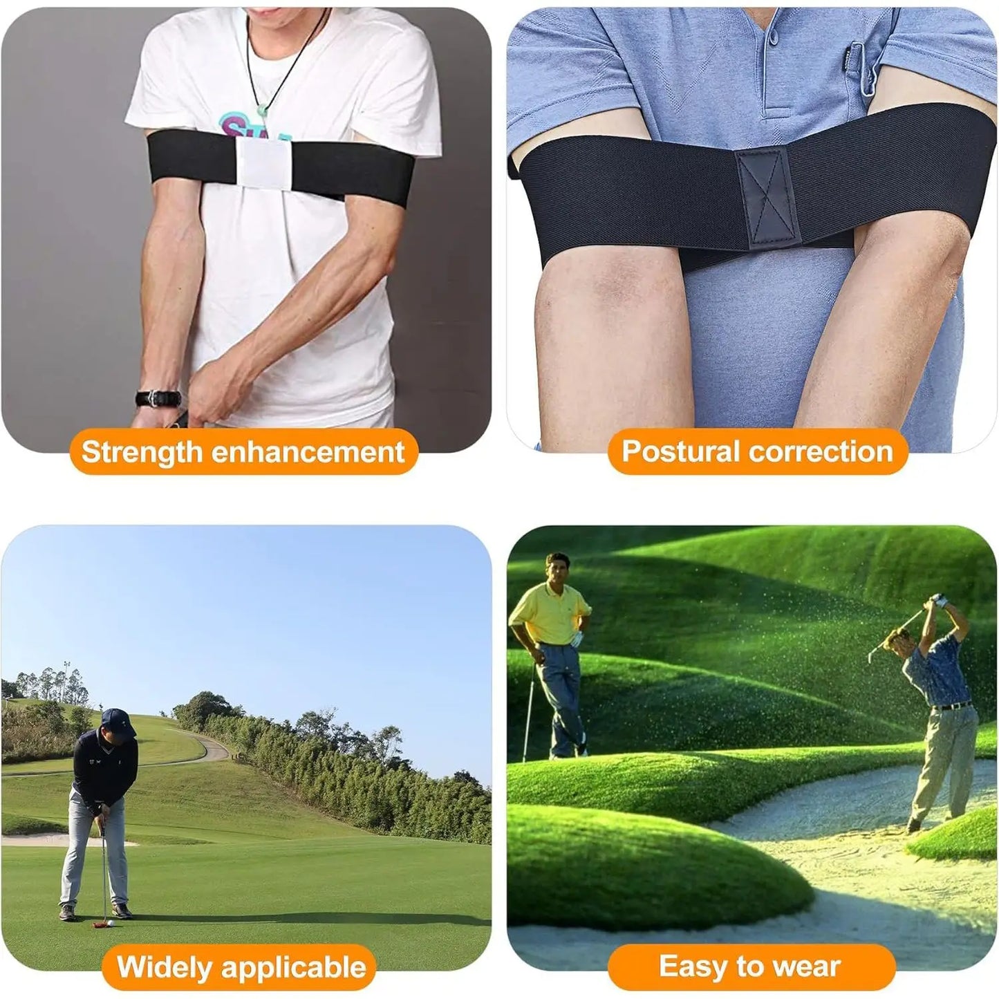 Golf Swing Trainer Posture Corrector Band for Beginners Arm Hand Motion Exercise Tension Elastic Fitness Equipmen
