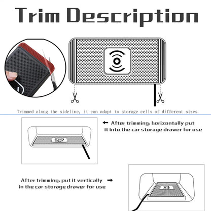 Car Wireless Charging Pad 15W Wireless Auto Phone Charger Pad Automatic Sensing Charging Mat Non-Slip Silicone mat For Phone