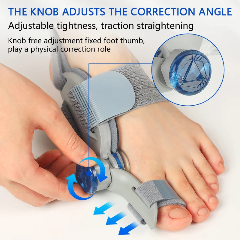 Unisex Bunion Corrector Foot Hallux Valgus Braces Rotatable Toe Separator Straightener Adjustable Pedicure Finger Toe Corrector