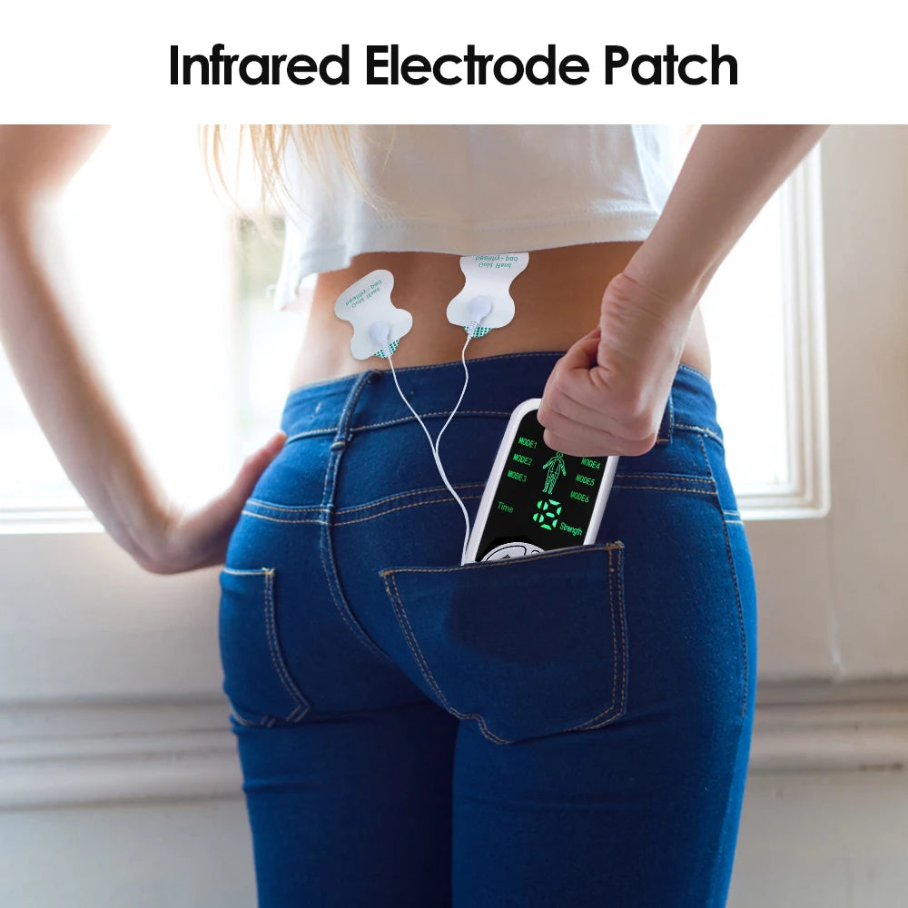 EMS Electric Muscle Therapy Stimulator 6 Modes Tens Unit Machine Meridian Physiotherapy Pulse Abdominal Prostate Body Massager