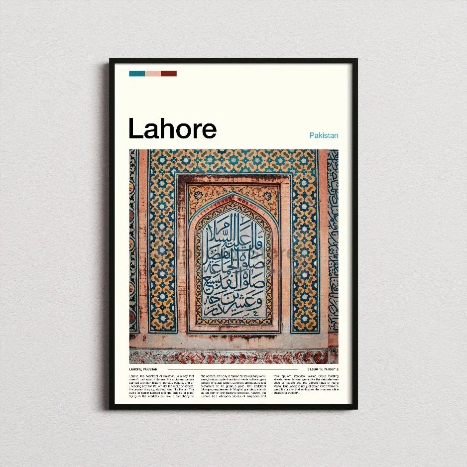 Canvas Painting Wall Art Pictures Asia Pakistan Travel Posters Lahore Karachi City Landscape Prints Home Room Modern Decor Gift