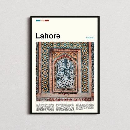 Canvas Painting Wall Art Pictures Asia Pakistan Travel Posters Lahore Karachi City Landscape Prints Home Room Modern Decor Gift