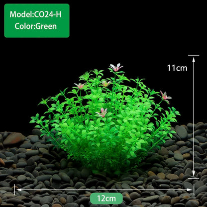 Artificial Underwater Plastic Plants Aquarium Fish Tank Aquatic Fake Shrub Green Weeds Water Grass Viewing Simulation Decoration