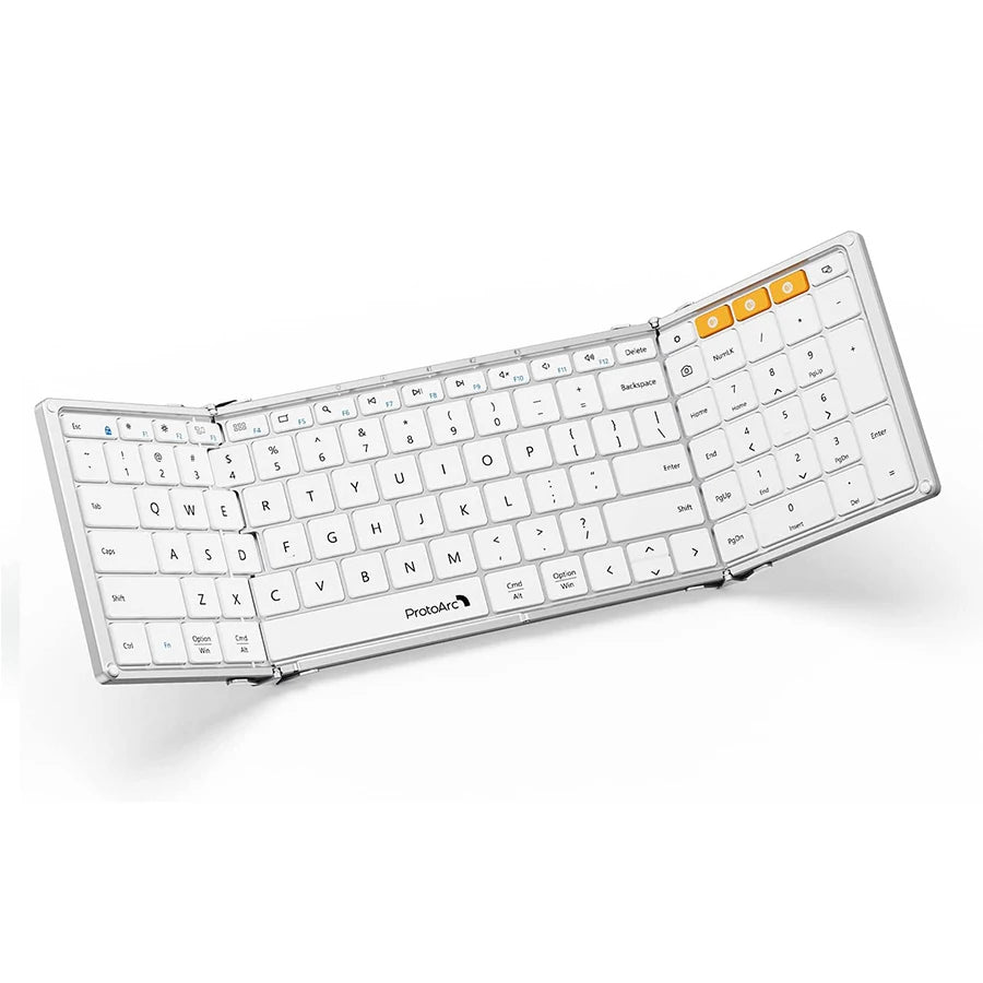 Folding Keyboards with Numeric Keypad Bluetooth Wireless Portable Silm Full-SizeT Foldable Keyboard for Travel Computer PC iPad
