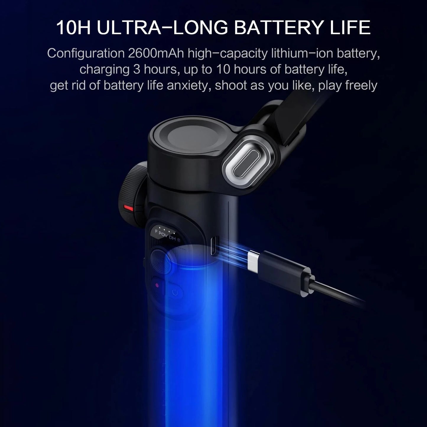 3-Axis Handheld Gimbal Stabilizer for Smartphone Anti-Shake Selfie Stick with Face Tracking