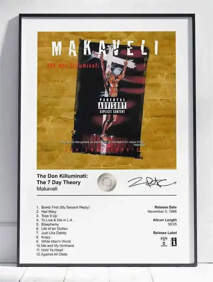 Canvas Painting Wall Art Music Album Cover Aesthetic Pictures Pop Hip Hop Rapper Tupac Posters For Room Modern Home Decor