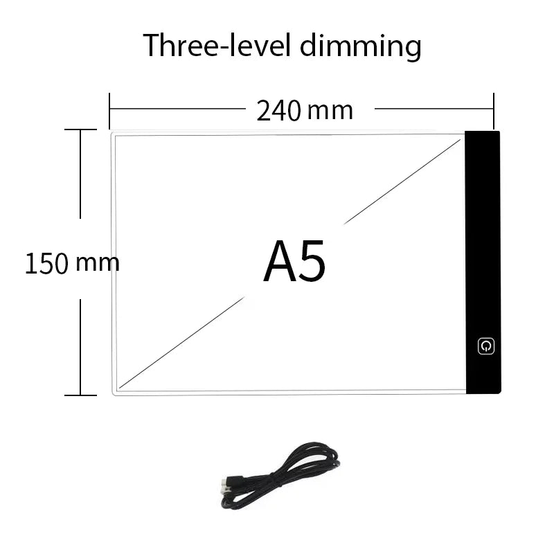 LED Photocopying Table Drawing Board Children's Light-transmitting Copying Table Brightness Adjustable Copy Board Painting Toys