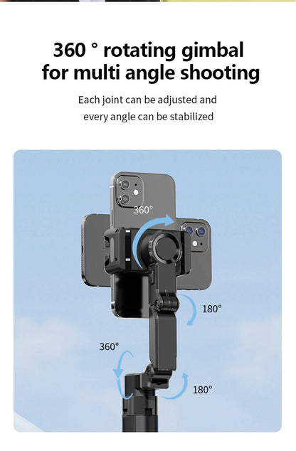 FANGTUOSI 2026 NEW Foldable Smartphone Handheld Gimbal Cellphone Video Record Vlog Stabilizer for iPhone 14 Xiaomi Huawei