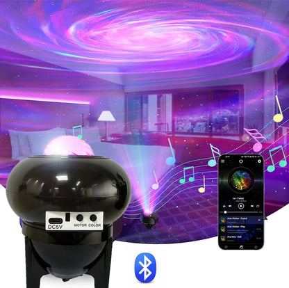 Galaxy Projector 3-in-1 Rgb Music Star Galaxy Movie Night Light with Bluetooth Speaker and White Noise Night Light Suitable for Children's Bedroom Birthday Gift/Player Room/Hard Decoration