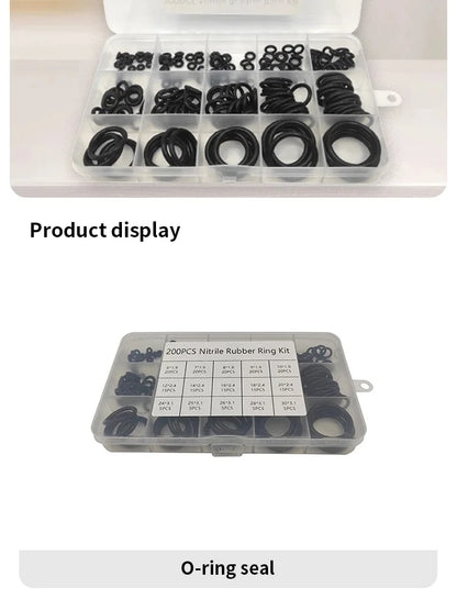 Rubber O Ring Set Gaskets Seal Nitrile Rubber Bands High Pressure O-Rings Repair Kit Sealing Elastic Band O Rubber Rings