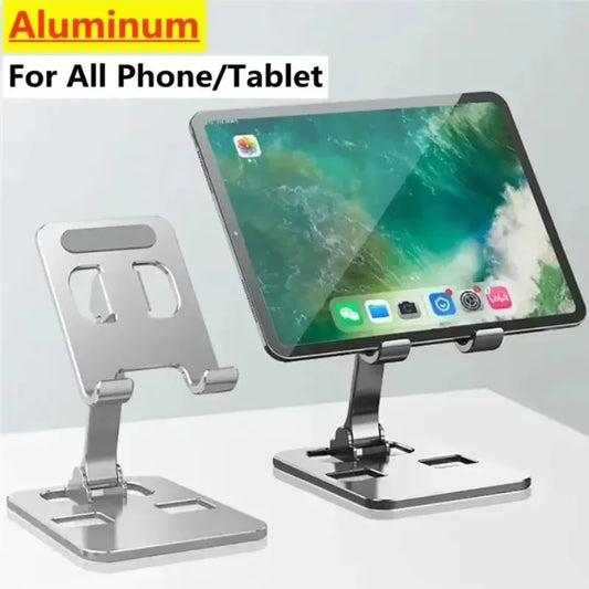 Fashion Universal Foldable Desk Phone Holder Mount Stand For iPhone 12-17 Mobile Phone Holder Tablet Desktop Metal Holder