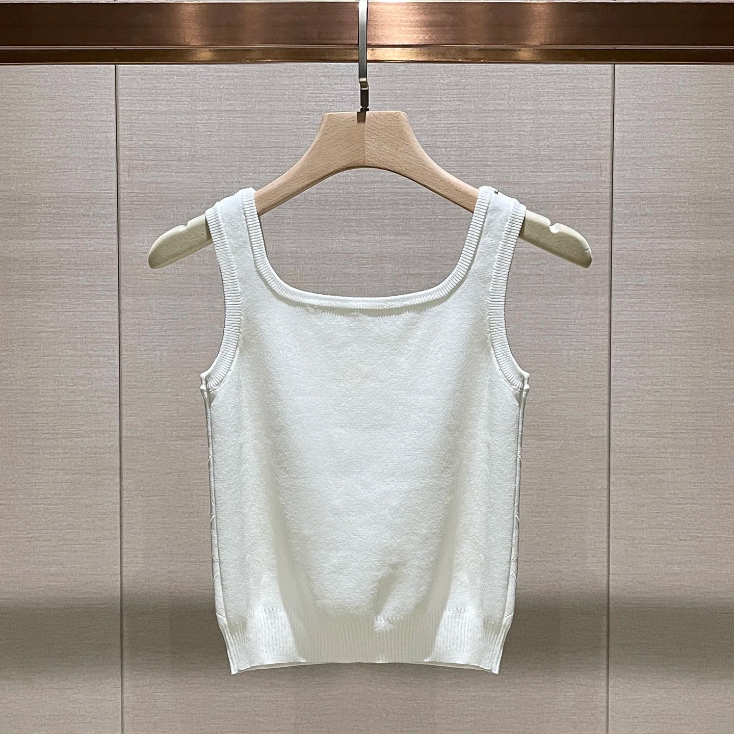 Sexy Diamond Rhinestone Vest Top Strapl Square Collar Base Knittedwear Breathable Pure Color Commute Sle Women's Tank Top