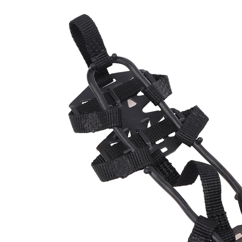 1 Pair M L Crampons Shoes Cover 24 Teeth Anti-Slip Ice Grips Gripper Shoes Boot Hiking Ice Climbing Shoe Spikes Climbing Chain