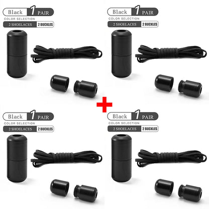 Elastic No Tie Shoelaces Semicircle Shoe Laces For Kids and Adult Sneakers Shoelace Quick Lazy Metal Lock Laces Shoe Strings