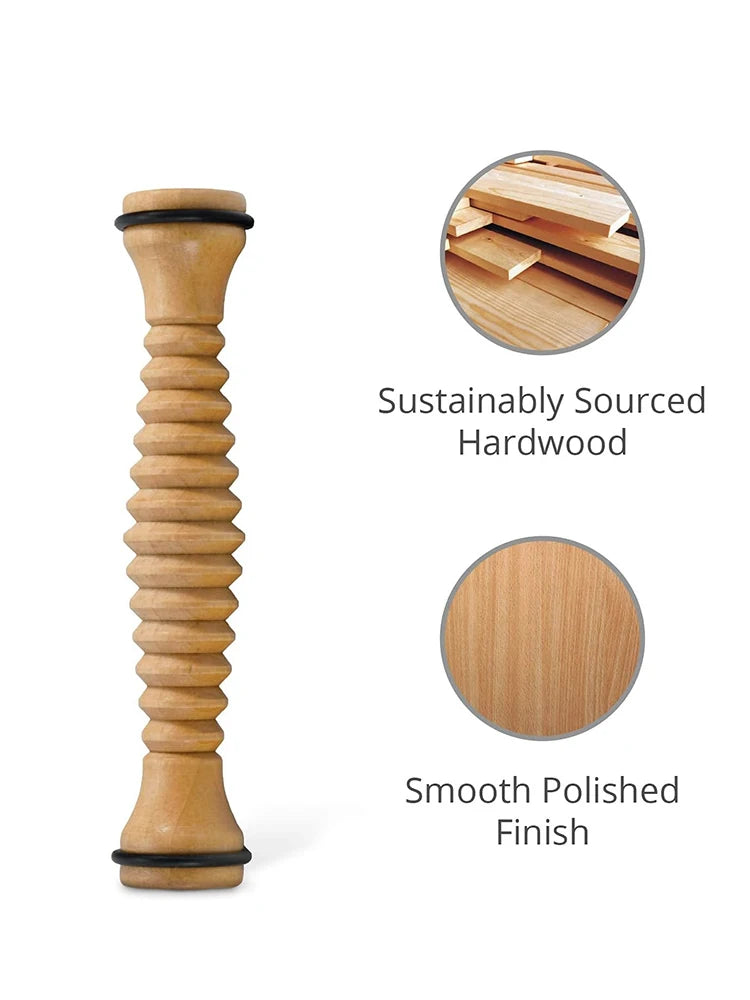 Wooden Massager Body Back Wooden Foot Roller, Foot Massager for Plantar Fasciitis, Stress Relief, Relaxation