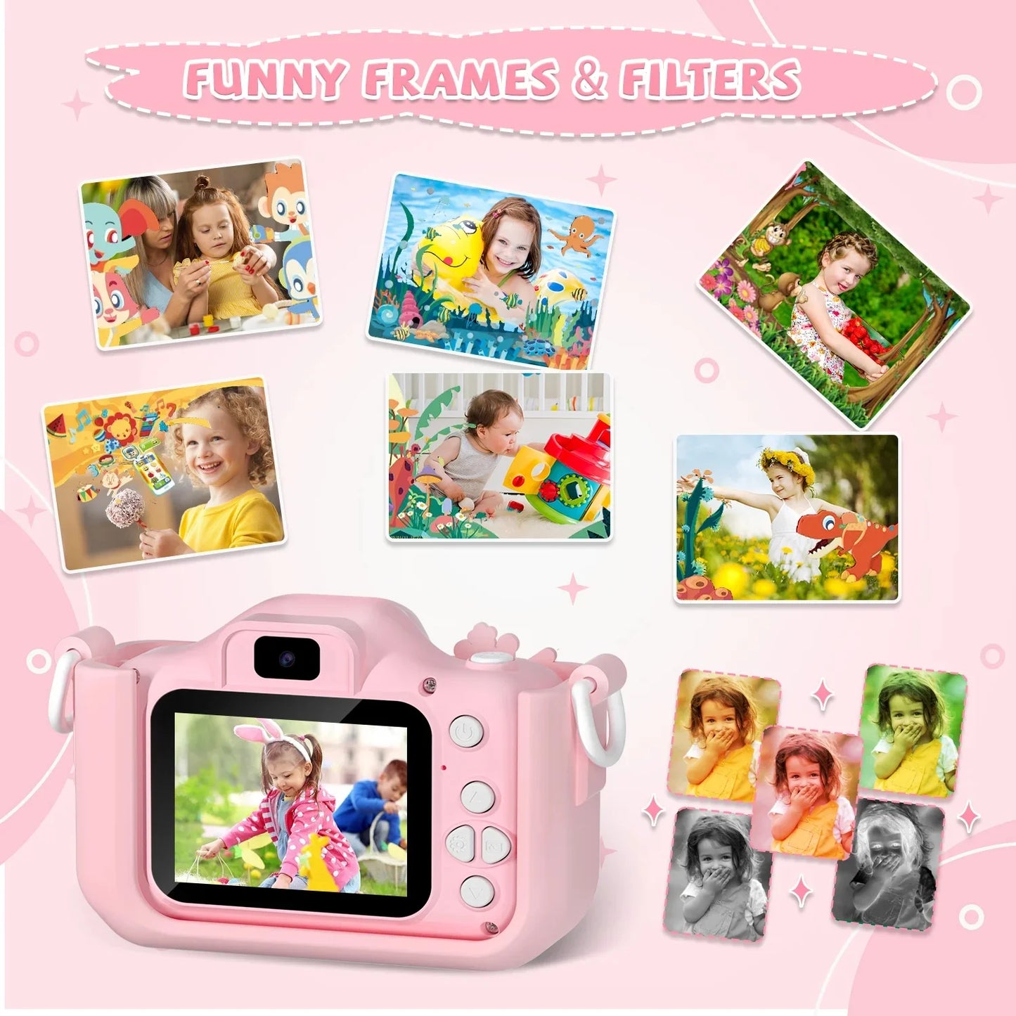 Christmas Children Camera HD 1080P Toddler Digital Video Camera 2.0inch Kids Camera with Silicone Cases Toys for Christmas Gifts