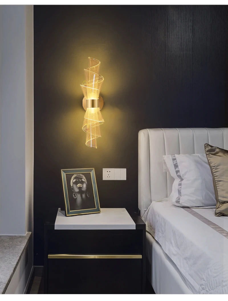 Nordic LED Wall Light Sconce Interior Lighting Lamps For Home Living Room Bedroom Study Corridor Decoration Bedside Wall Lamp