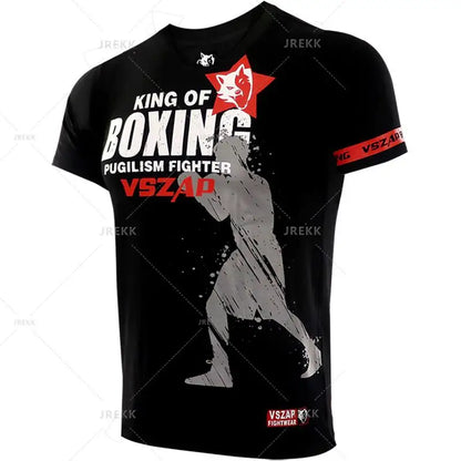 Muay Thai T Shirt Running Fitness Sports T-shirt For Men Outdoor Boxing Wrestling Tracksuits Summer Women's Clothing Sweatshirt