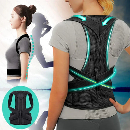 Achieve  Posture with Adjustable, Breathable Polyester Posture Corrector - Universal Fit for Pain Rel
