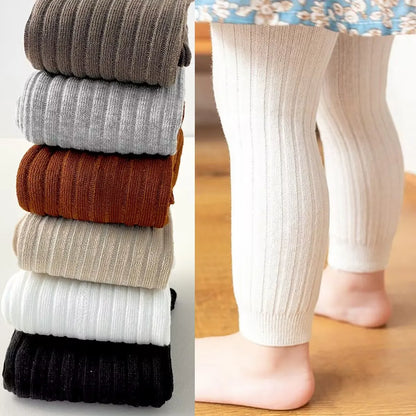 Spring Autumn Baby Boys Girls Pants Newborn Girl Leggings Tights Cotton Stretch Kids Children Knitting Trousers For 0 to 6Years
