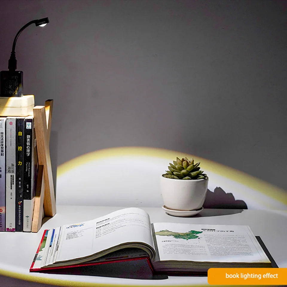 USB Sunset Lamp LED Rainbow Neon Night Light Projector Photography Wall Atmosphere Lighting for Bedroom Room Decor Nightlights