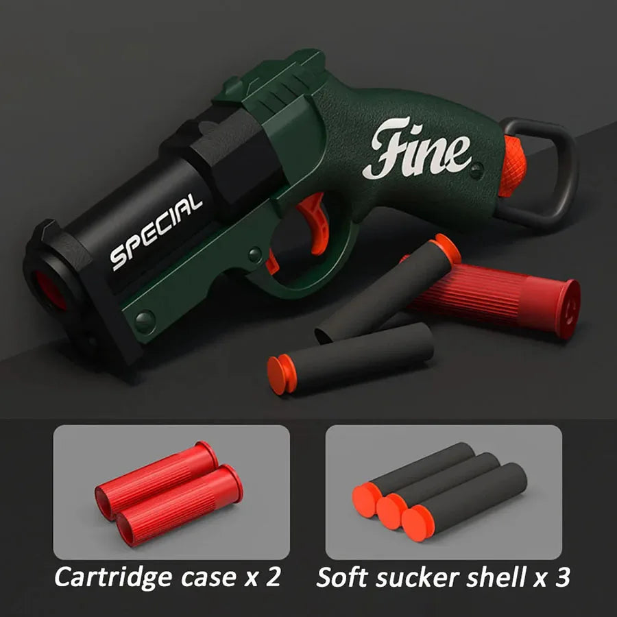 Mini S686 Shell Throwing Soft Bullet Launcher Toy Gun Airsoft Foam Bullet Blaster CS Outdoor Weapon Children Pistol