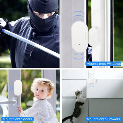 Zigbee Door Window Sensor Open Close Detector Smart Home Security Alarm Burglar Door Sensor Works With Alexa Home Assistant Z2M
