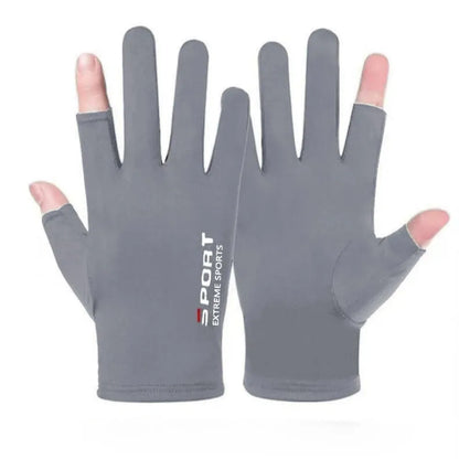 1 Pair Outdoor Sport Fishing Gloves Touch Screen Thin Anti Uv Protective Gear Motorcycle Racing Gloves Ice Slip Breathable