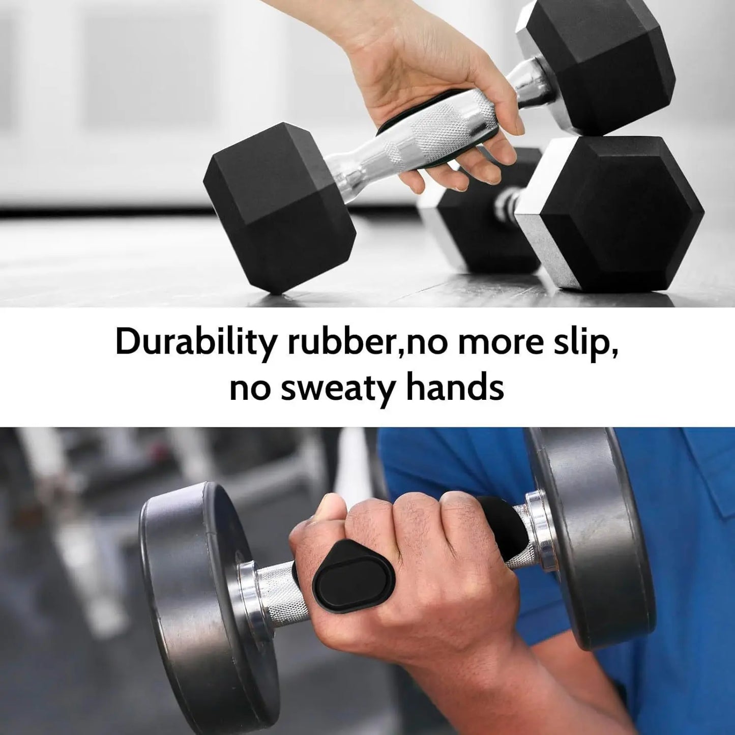 Fitness dumbbell weightlifting silicone palm protection anti-slip grip anti-cocoon grip