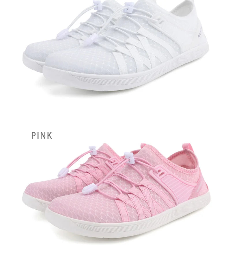 New Minimalist Shoes for Men Wide Toe Barefoot Casual Sneakers Women Mesh Breathable Unisex Sneakers Lightweight Walking Shoes